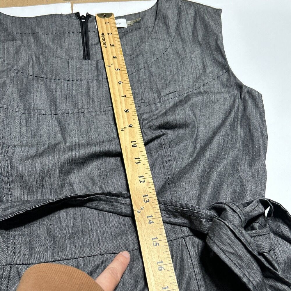 Calvin Klein Gray Womens Dress Sz. 10 Casual Flared Business Work - Picture 11 of 13